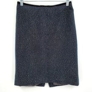 Talbots Black Metallic Golden Pencil Skirt